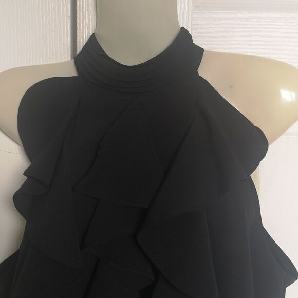 Adiva Ladies Ruffle Pleated Top Black Small 🖤🖤 - Picture 9 of 16